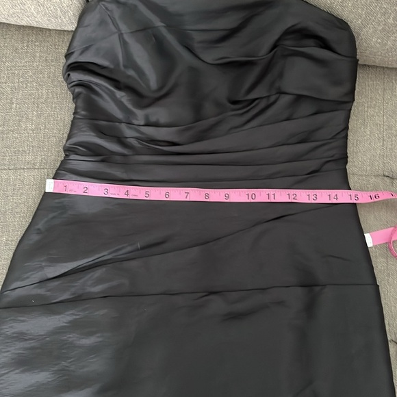 WTOO by Watters & Watters Black Ruched Strapless Wedding Cocktail Dress Size10 - Picture 8 of 9